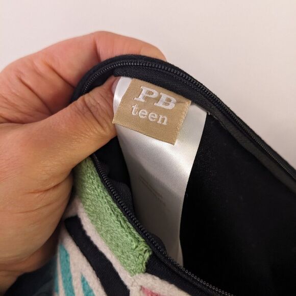 Potter Barn Teen embroidered leaf pillow cover - Picture 4 of 5